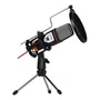 Woxter Micrófono Condensador Mic Studio Black con Trípode Ajustable